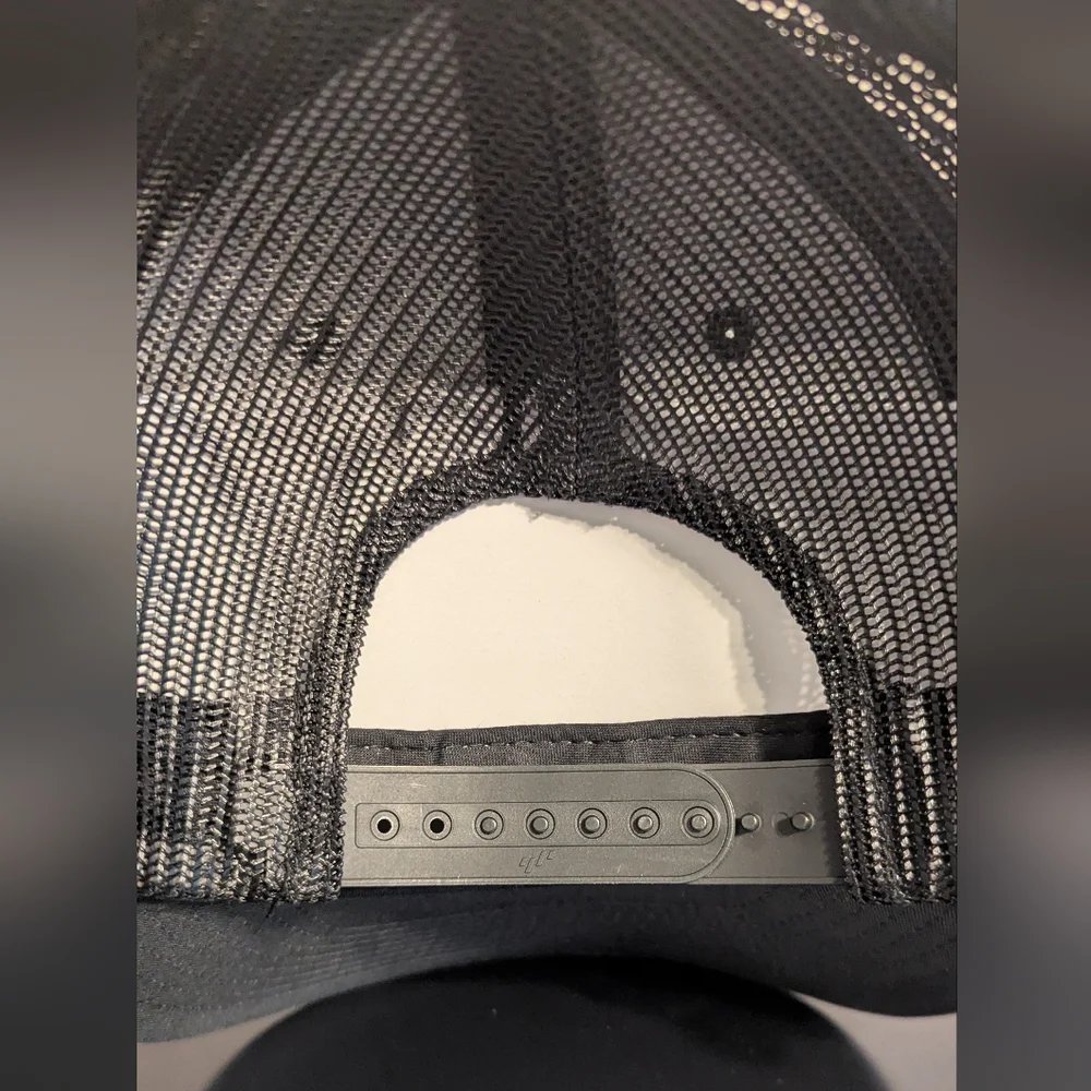 Custom Made- Trucker Hat with American Flag Patch - Picture 3 of 3